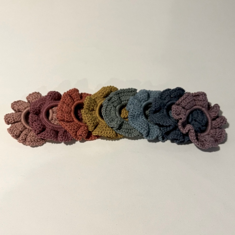 Handmade Crochet Hair Scrunchie - Picture 3 of 4
